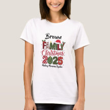 2025年家族クリスマスのカスタマイズ可能なお揃いTシャツ