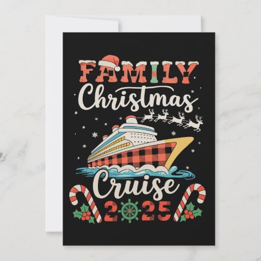 2025年家族クリスマスクルーズ クリスマス休暇に最適 シーズンカード (正面)