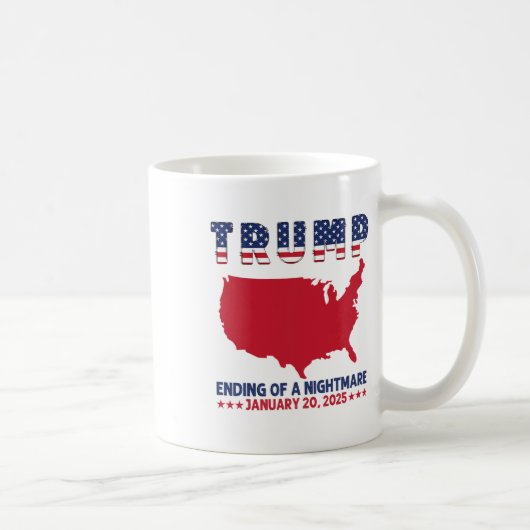 2025年就任式 トランプ選挙の終わり 怖い夜 コーヒーマグカップ (右)