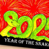 2025年巳年 はがき