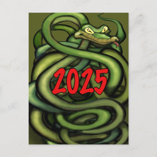 2025年巳年 カード (正面)