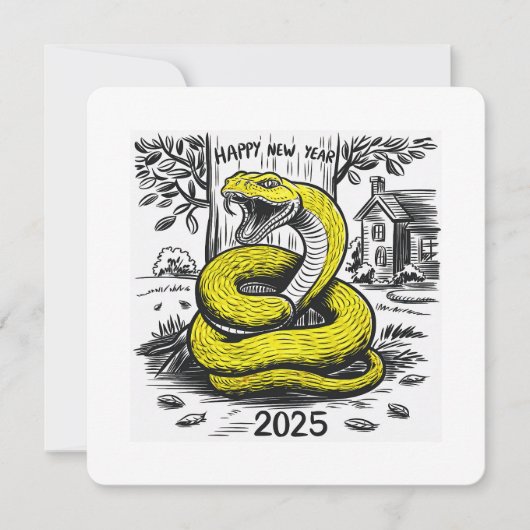 2025年年賀状 蛇 シーズンカード (正面)