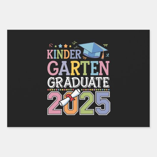 2025年幼稚園の卒業学校 ラッピングペーパーシート (正面)