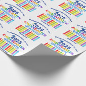 2025年幼稚園卒業かわいいカスタム卒業生 ラッピングペーパー (角)