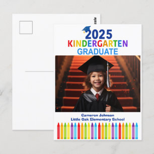 2025年幼稚園卒業写真カスタム院生 ポストカード