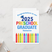 2025年幼稚園大学院カスタムかわいい卒業 カード (正面/裏面インサイチュ)