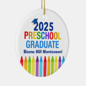 2025年幼稚園大学院生かわいいカスタム記念 セラミックオーナメント (右)