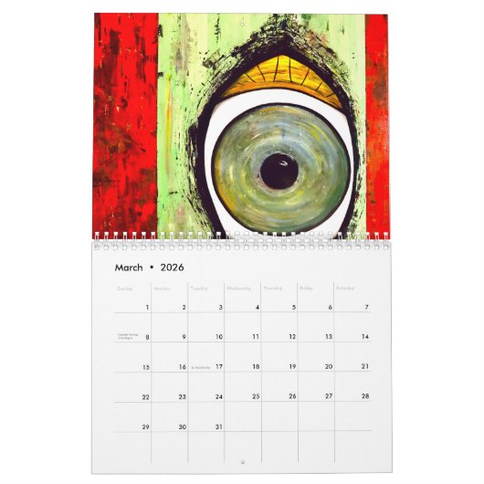 2025年度のワードフェワークカレンダー カレンダー (3月 2026)