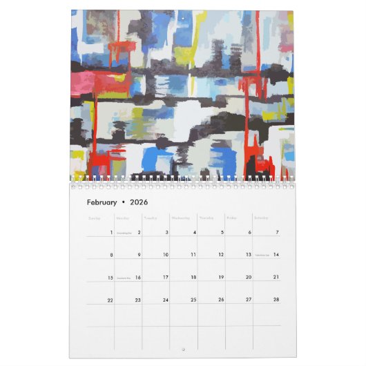 2025年度のワードフェワークカレンダー カレンダー (2月 2026)