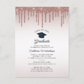 2025年度の卒業パーティー 現代的なエレガントな卒業祝賀会 インビテーションポストカード (正面)