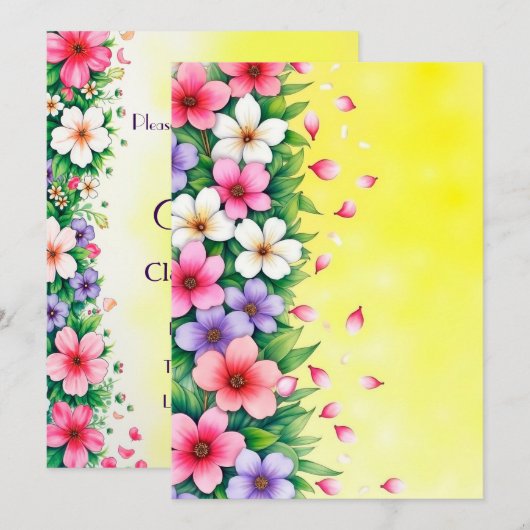 2025年度の卒業生 招待状 (正面/裏面)