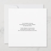 2025年度の現代的な卒業写真のお知らせ ノートカード (裏面)