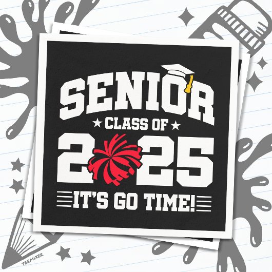 2025年度チアリーダー応援シニア卒業クラス スタンダードカクテルナプキン