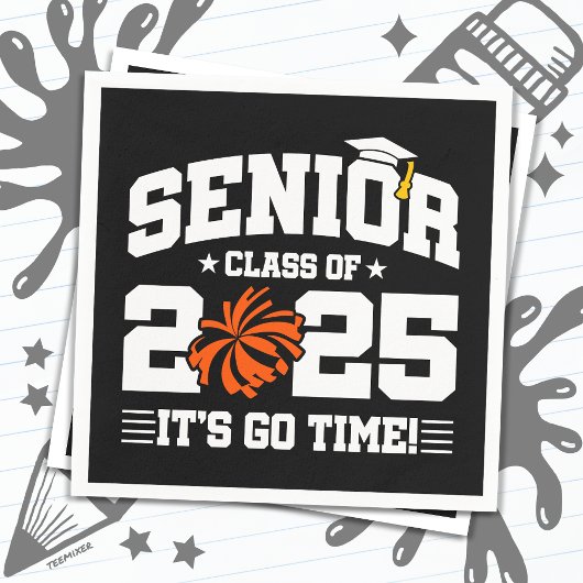 2025年度チアリーダー応援シニア卒業クラス スタンダードカクテルナプキン