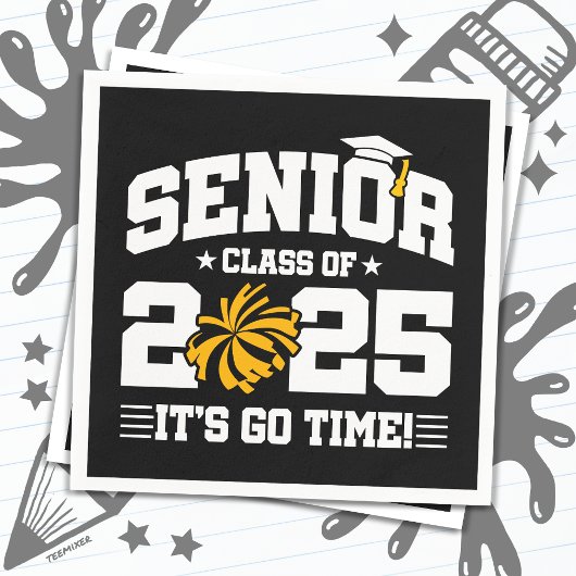 2025年度チアリーダー応援シニア卒業クラス スタンダードカクテルナプキン