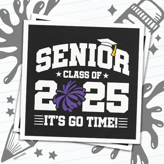 2025年度チアリーダー応援シニア卒業クラス スタンダードカクテルナプキン