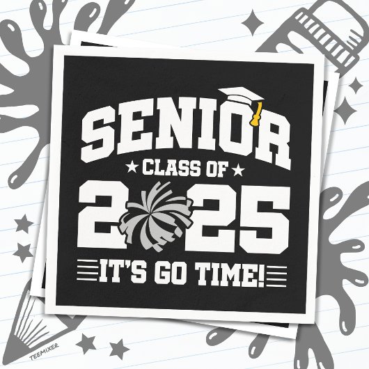 2025年度チアリーダー応援シニア卒業クラス スタンダードカクテルナプキン