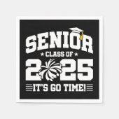 2025年度チアリーダー応援シニア卒業クラス スタンダードカクテルナプキン (正面)