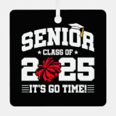 2025年度チアリーダー応援シニア卒業クラス メタルオーナメント (正面)