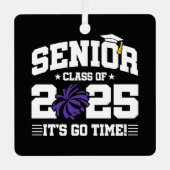 2025年度チアリーダー応援シニア卒業クラス メタルオーナメント (正面)