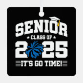 2025年度チアリーダー応援シニア卒業クラス メタルオーナメント (正面)