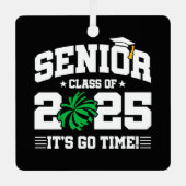 2025年度チアリーダー応援シニア卒業クラス メタルオーナメント (正面)