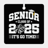 2025年度チアリーダー応援シニア卒業クラス メタルオーナメント (正面)