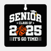 2025年度チアリーダー応援シニア卒業クラス メタルオーナメント (正面)