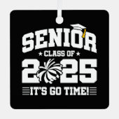 2025年度チアリーダー応援シニア卒業クラス メタルオーナメント (正面)