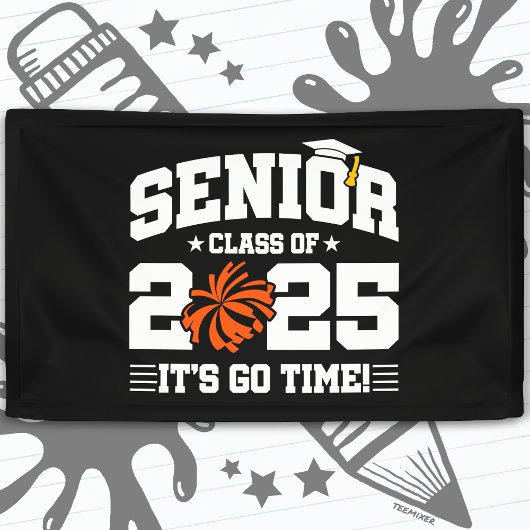 2025年度チアリーダー応援シニア卒業クラス 横断幕