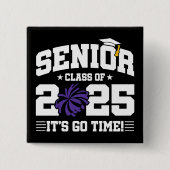 2025年度チアリーダー応援シニア卒業クラス 缶バッジ (正面)