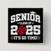 2025年度チアリーダー応援シニア卒業クラス 缶バッジ (正面)