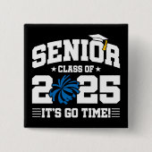 2025年度チアリーダー応援シニア卒業クラス 缶バッジ (正面)