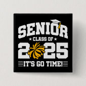 2025年度チアリーダー応援シニア卒業クラス 缶バッジ (正面)