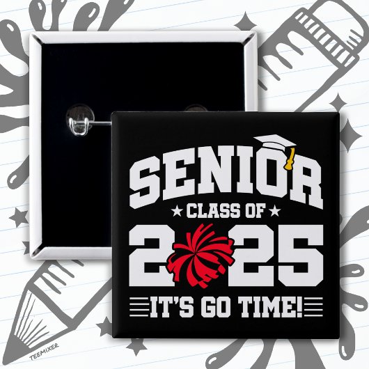 2025年度チアリーダー応援シニア卒業クラス 缶バッジ