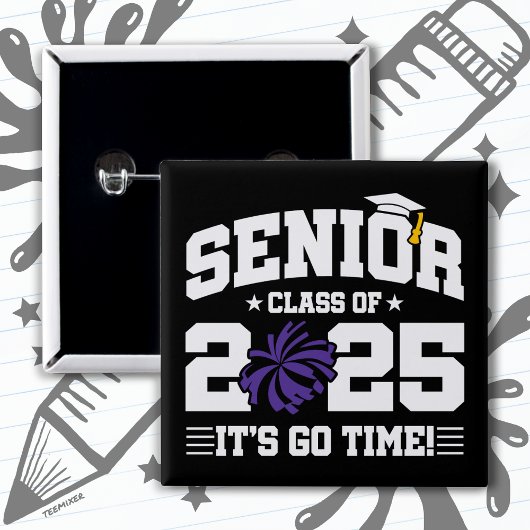 2025年度チアリーダー応援シニア卒業クラス 缶バッジ