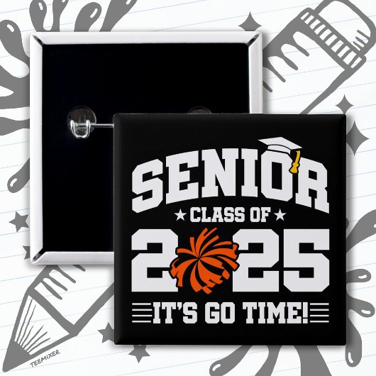 2025年度チアリーダー応援シニア卒業クラス 缶バッジ