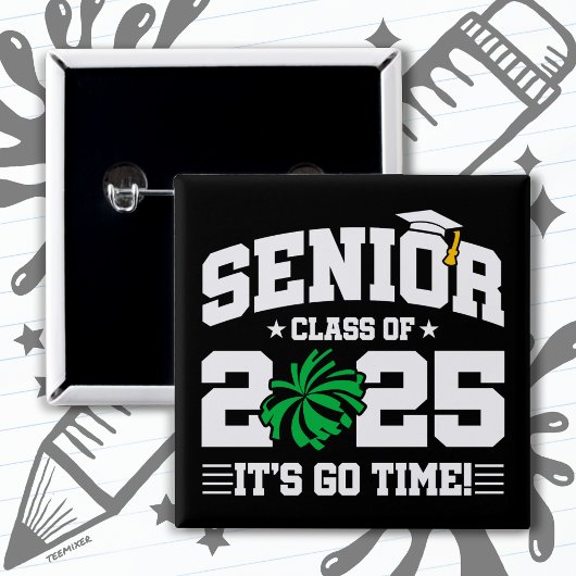 2025年度チアリーダー応援シニア卒業クラス 缶バッジ