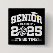 2025年度チアリーダー応援シニア卒業クラス 缶バッジ (正面)