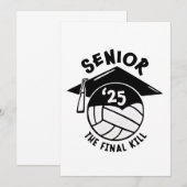 2025年度バレーボール卒業式 招待状 (正面/裏面)