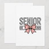 2025年度上旬 ボウ コケッティー 卒業式 招待状 (正面/裏面)