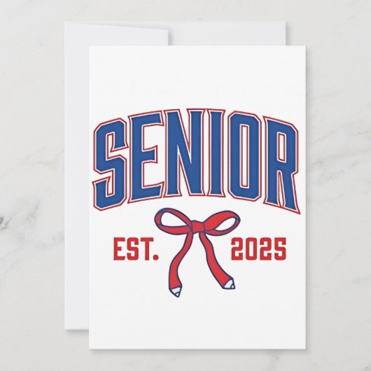 2025年度上級生コケッティ 2025年卒業クラス ピンクのリボン 招待状 (正面)