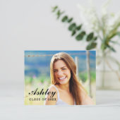 2025年度写真卒業パーティーのクラス インビテーションポストカード (スタンド正面)