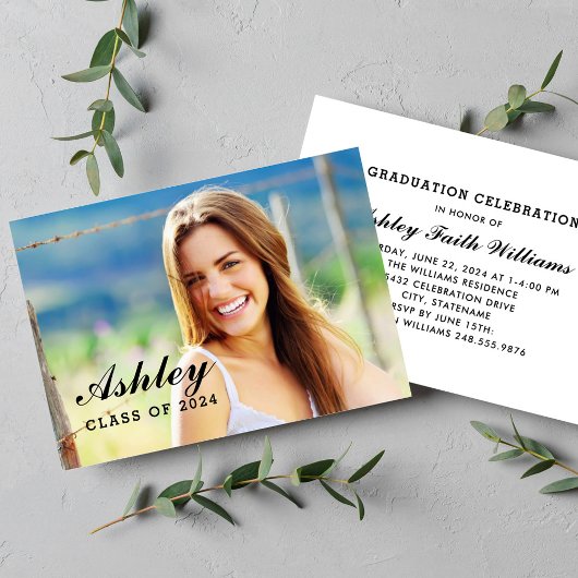 2025年度写真卒業パーティーのクラス 招待状