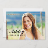 2025年度写真卒業パーティーのクラス 招待状 (正面)