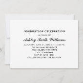 2025年度写真卒業パーティーのクラス 招待状 (裏面)