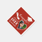 2025年度写真卒業赤と白会 スタンダードカクテルナプキン (角)