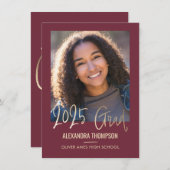 2025年度卒業のお知らせ招待状 招待状 (正面/裏面)