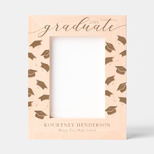 2025年度卒業キャップ レーザー彫刻フレーム (正面)