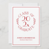 2025年度卒業クラシック赤白 案内状 (正面)